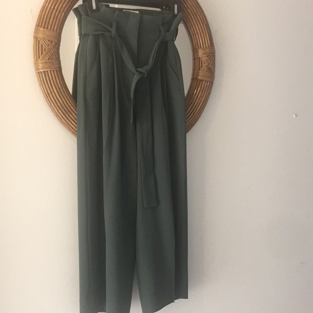 Babaton Culotte pants green high waist